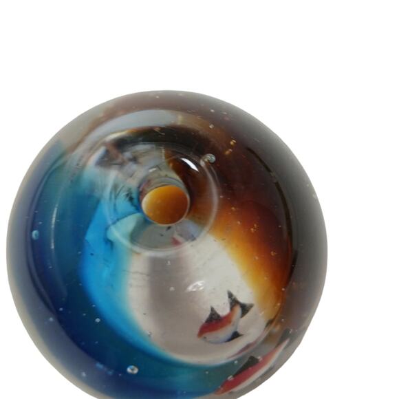 RARE Murano PEN HOLDER Paperweight Angel Fish Hand Blown Glass Tropical Collect - Picture 4 of 12